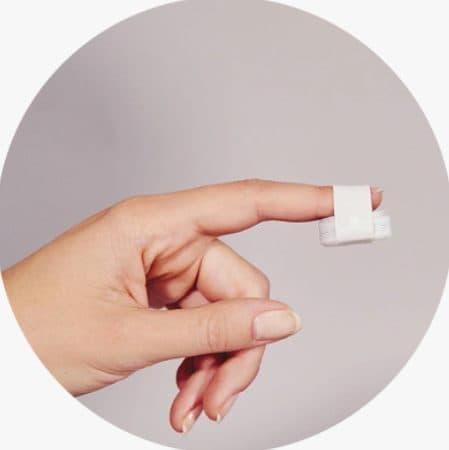 Fingertip sleep-test sensor worn on an index finger